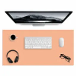 Abrikoos - Roze - Pastel - Effen - Kleur Muismat XXL klein -3d