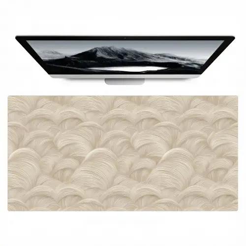 Bogen - Patroon - Beige Muismat XXL klein 681 -zzz3d