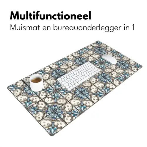 Barok - Tegel - Kleurrijk Muismat XXL klein 681 -sfeer4