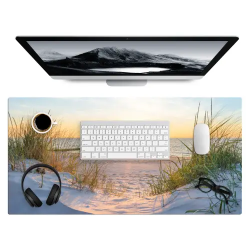 Strand - Zon - Duin - Gras - Zand - Horizon Muismat XXL klein -3d
