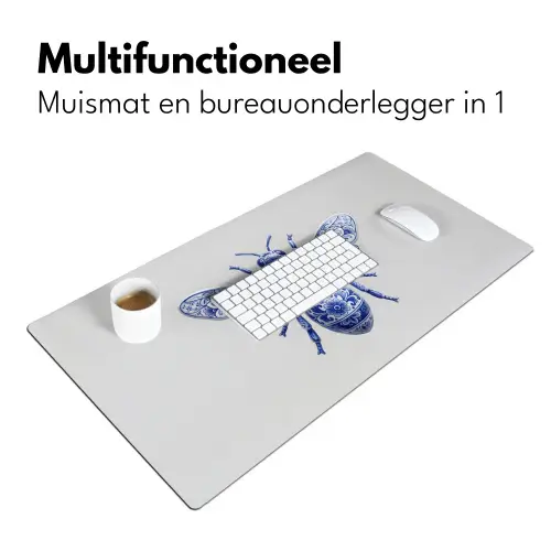 Bij - Modern - Delfts - Blauw Muismat XXL klein -sfeer4