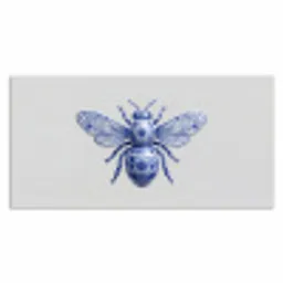 Bij - Modern - Delfts - Blauw Muismat XXL klein -3d_leeg