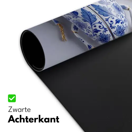 Kever - Delfts - Blauw - Goud Muismat XXL klein -sfeer2