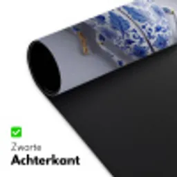 Kever - Delfts  - Blauw - Goud Muismat XXL klein -sfeer2