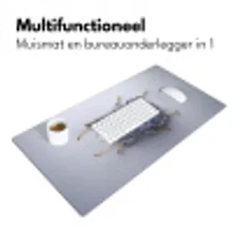 Kever - Delfts  - Blauw - Goud Muismat XXL klein -sfeer4