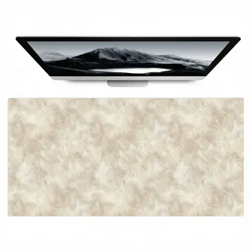 Beige - Reliëfstructuur - Natuursteen Muismat XXL klein 681 -zzz3d