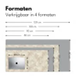 Beige - Reliëfstructuur - Natuursteen Muismat XXL klein 681 -sfeer5