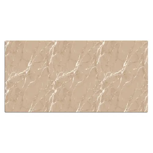 Beige - Marmer - Organisch - Wit Muismat XXL klein 681 -3d_leeg