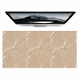 Beige - Marmer - Organisch - Wit Muismat XXL klein 681 -zzz3d