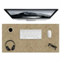 Beige - Marmer - Witte aders Muismat XXL klein 681 -3d