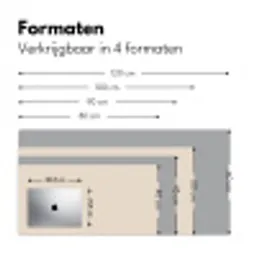 Beige - Effen kleur Muismat XXL klein -sfeer5