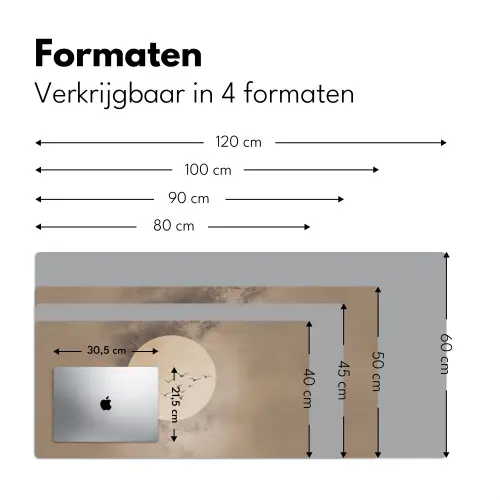 Vogel - Beige - Japandi Muismat XXL klein -sfeer5