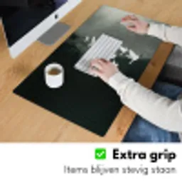Vogel - Japandi - Groen Muismat XXL klein -sfeer3