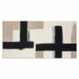 Zwart - Abstract - Japandi Muismat XXL klein -3d_leeg