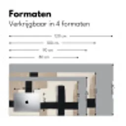 Zwart - Abstract - Japandi Muismat XXL klein -sfeer5