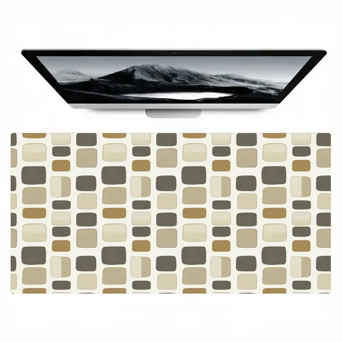 Blokken - Vintage - Grijs Muismat XXL klein 681 -zzz3d