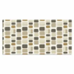 Blokken - Vintage - Grijs Muismat XXL klein 681 -3d_leeg