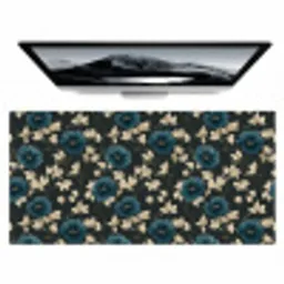 Botanisch - Bloemen - Blauw Muismat XXL klein 681 -zzz3d