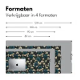 Botanisch - Bloemen - Blauw Muismat XXL klein 681 -sfeer5