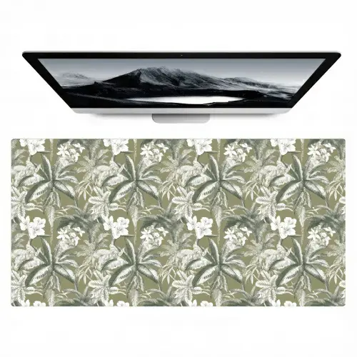 Botanisch - Bloemen - Groen Muismat XXL klein 681 -zzz3d
