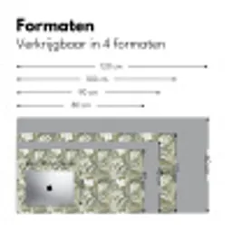 Botanisch - Bloemen - Groen Muismat XXL klein 681 -sfeer5