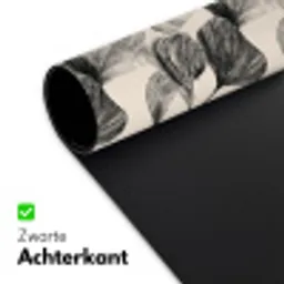 Botanisch - Bladeren - Zwart Muismat XXL klein 681 -sfeer2