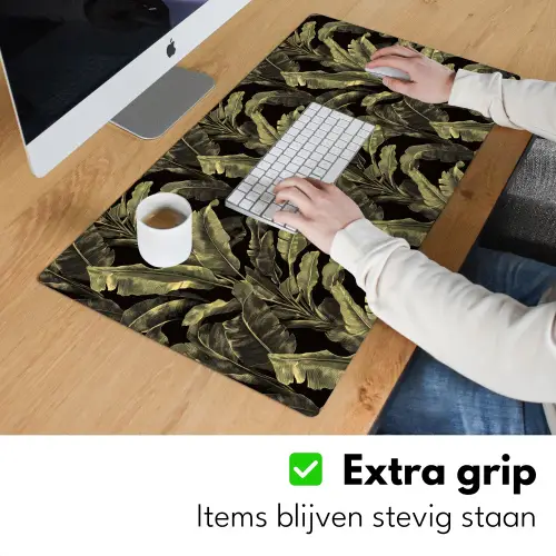Botanisch - Bladeren - Groen Muismat XXL klein 681 -sfeer3