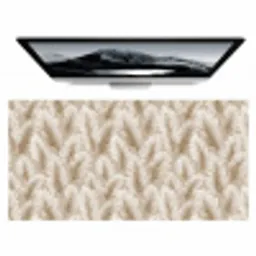 Botanisch - Patroon - Beige Muismat XXL klein 681 -zzz3d