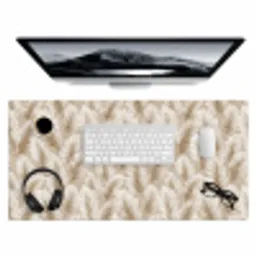 Botanisch - Patroon - Beige Muismat XXL klein 681 -3d