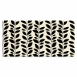 Botanisch - Dessin - Zwart - Beige Muismat XXL klein 681 -3d_leeg