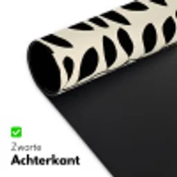 Botanisch - Dessin - Zwart - Beige Muismat XXL klein 681 -sfeer2