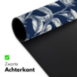 Botanisch - Patroon - Blauw Muismat XXL klein 681 -sfeer2