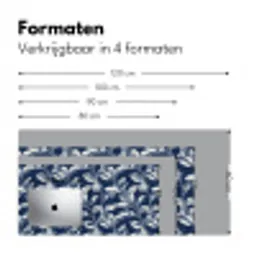 Botanisch - Patroon - Blauw Muismat XXL klein 681 -sfeer5