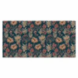 Botanisch - Patroon - Blauw Muismat XXL klein 681 -3d_leeg