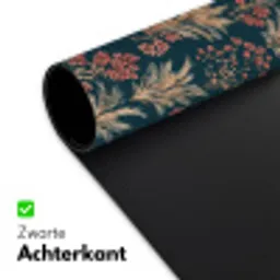 Botanisch - Patroon - Blauw Muismat XXL klein 681 -sfeer2