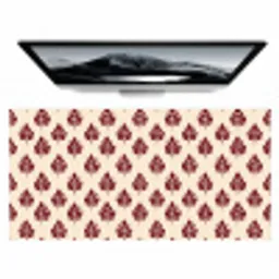 Botanisch - Patroon - Bordeaux Muismat XXL klein 681 -zzz3d