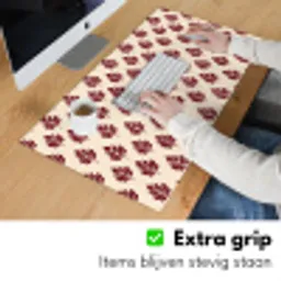 Botanisch - Patroon - Bordeaux Muismat XXL klein 681 -sfeer3