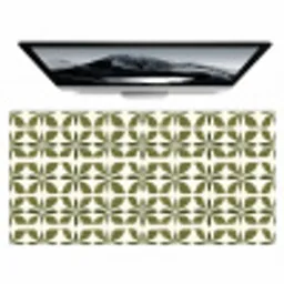 Botanisch - Retro - Groen Muismat XXL klein 681 -zzz3d