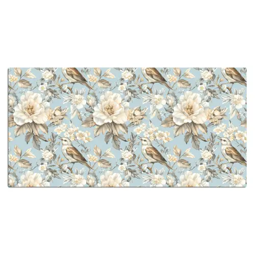 Botanisch - Zangvogel - Blauw Muismat XXL klein 681 -3d_leeg