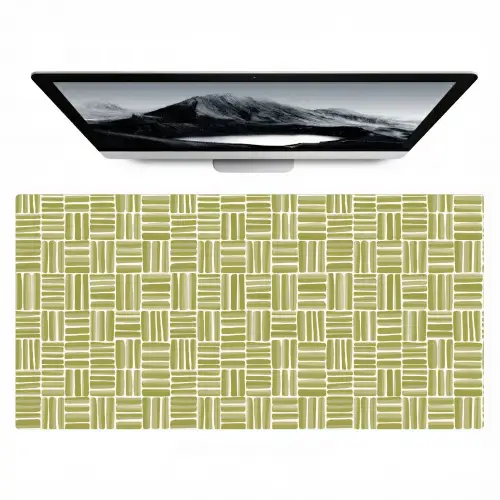 Vlecht - Patroon - Groen Muismat XXL klein 681 -zzz3d