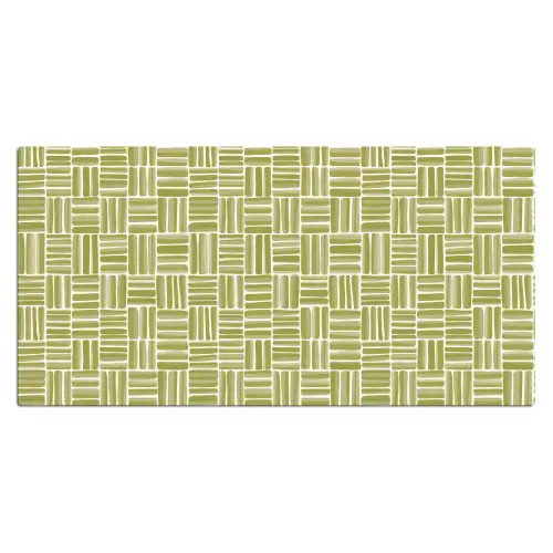 Vlecht - Patroon - Groen Muismat XXL klein 681 -3d_leeg