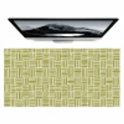 Vlecht - Patroon - Groen Muismat XXL klein 681 -zzz3d