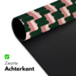 Vlechtpatroon - Groen - Roze - Geometrisch Muismat XXL klein 681 -sfeer2