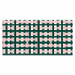 Vlechtpatroon - Groen - Roze - Grafisch Muismat XXL klein 681 -3d_leeg
