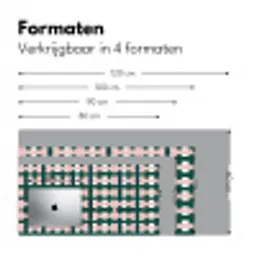 Vlechtpatroon - Groen - Roze - Grafisch Muismat XXL klein 681 -sfeer5
