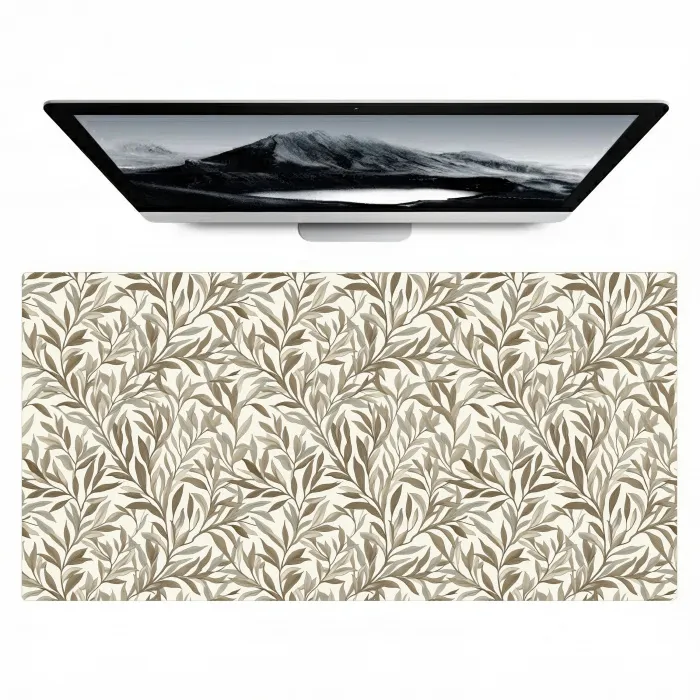 Takken - Botanisch - Taupe Muismat XXL klein 681 -zzz3d