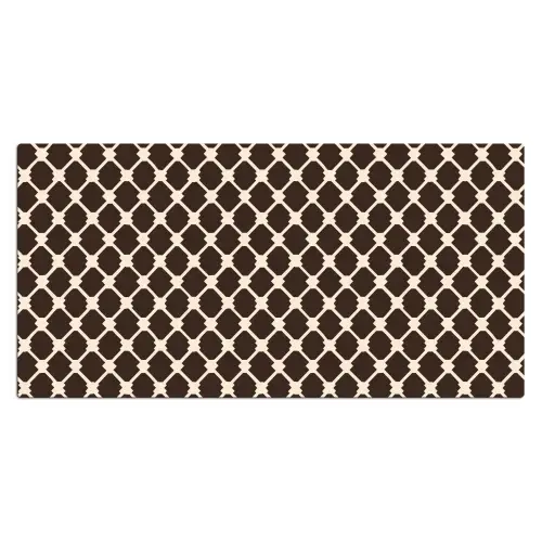 Bruin - Ruitpatroon - Geometrisch Muismat XXL klein 681 -3d_leeg