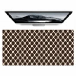 Bruin - Ruitpatroon - Geometrisch Muismat XXL klein 681 -zzz3d
