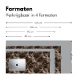 Bruin - Goud - Marmer Muismat XXL klein 681 -sfeer5