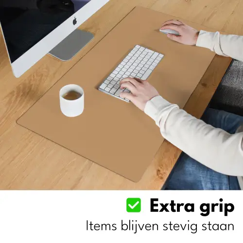 Bruin - Effen print Muismat XXL klein -sfeer3